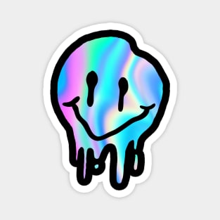 Happy Face Melting Trippy Graphic Design Magnet