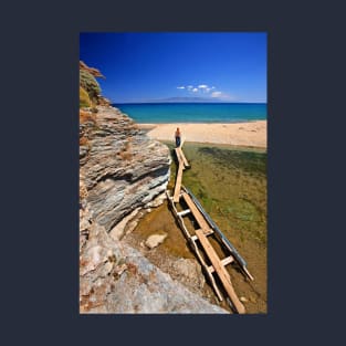 There, at last! - Potami beach, Evia island T-Shirt