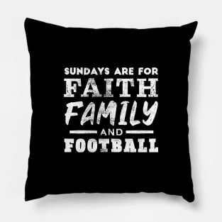 Faith, Family & Football Pillow