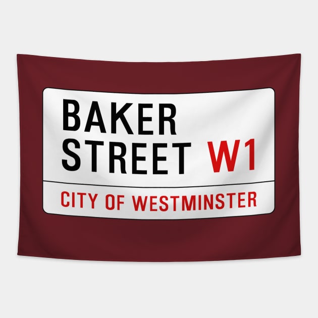 Baker Street sign, 221B, Sherlock Tapestry by fandemonium