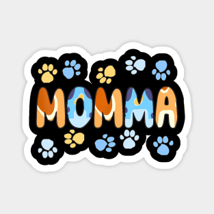 Momma Of The Birthday Boy Girl Dog Family Matching Magnet