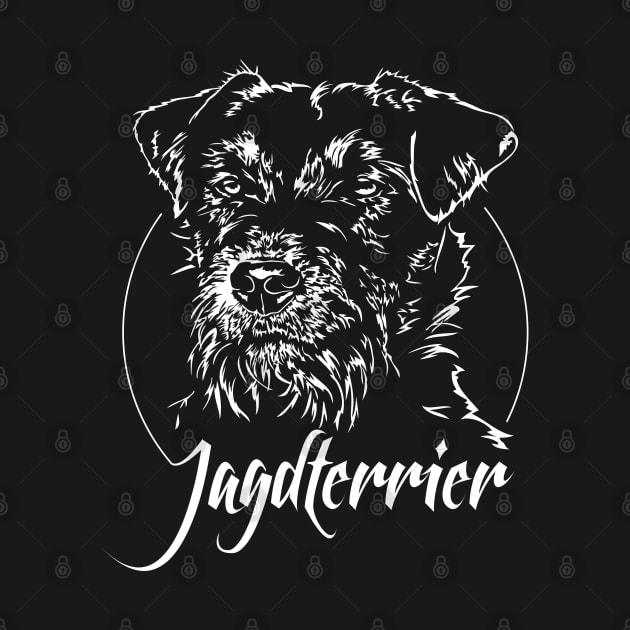 Funny Proud Jagdterrier hunting dog portrait by wilsigns