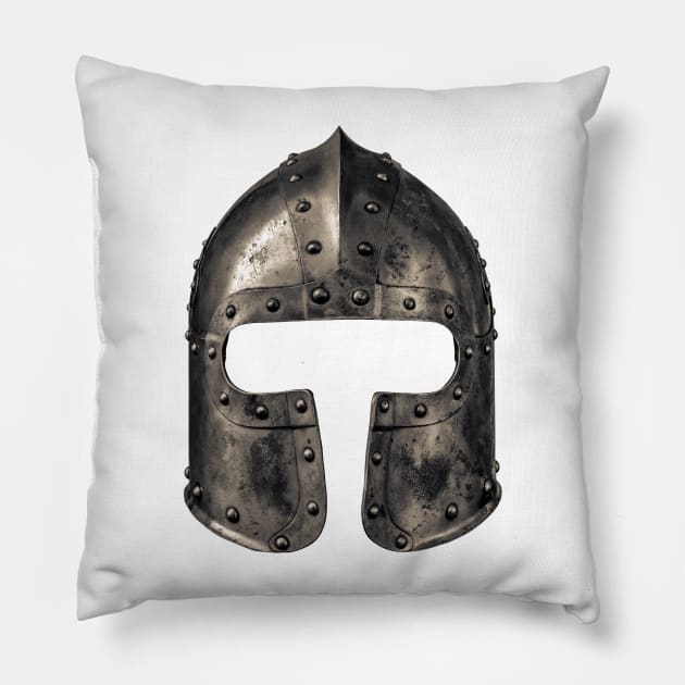 Medieval Armour Helmet Pillow by mrdoomits