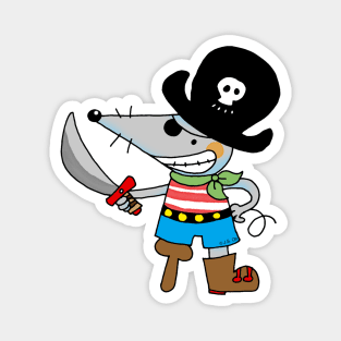 pirate mouse cartoon Magnet