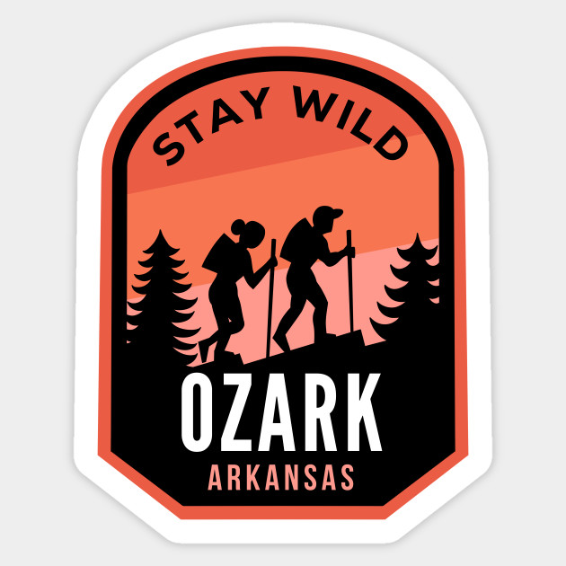 Ozark Arkansas Hiking in Nature - Ozark Arkansas - Sticker