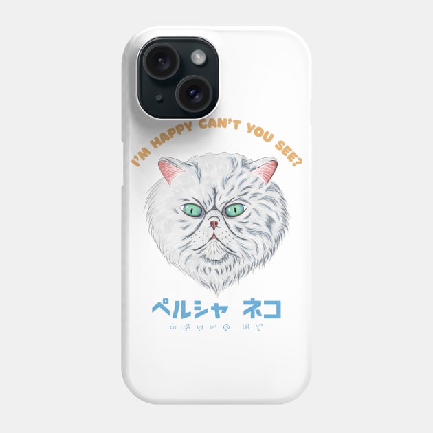 Perusha Neko White Phone Case by Thor Reyes