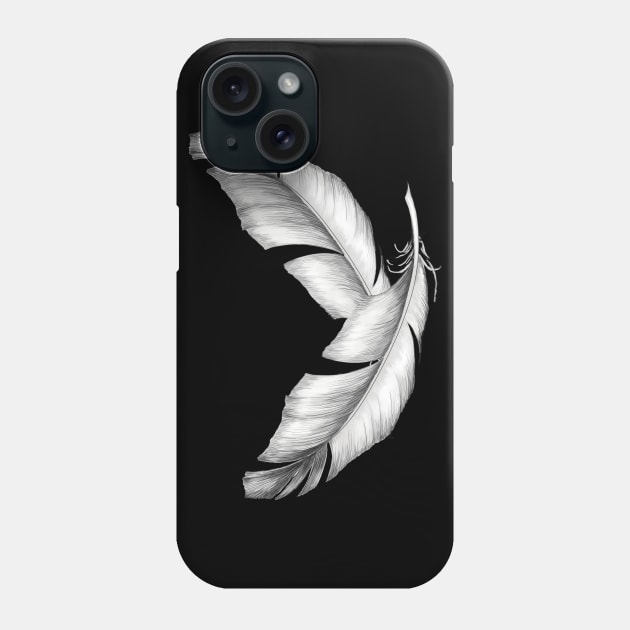 White feathers Phone Case by Anilia