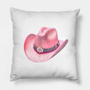 Sparkly Cowgirl Hat for Rodeo Queens Pillow