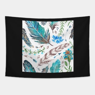 Feathered Floral Tapestry