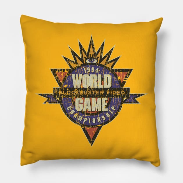 Blockbuster Video World Game Championship 1994 Pillow by JCD666