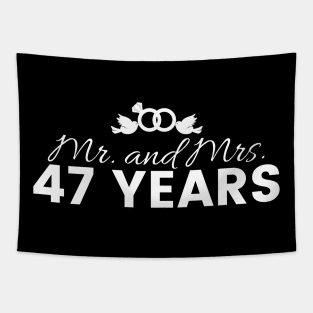 47th Wedding Anniversary Couples Gift Tapestry