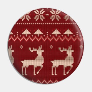 Christmas knitted pattern Pin