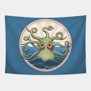 Cartoon Octopus Tapestry