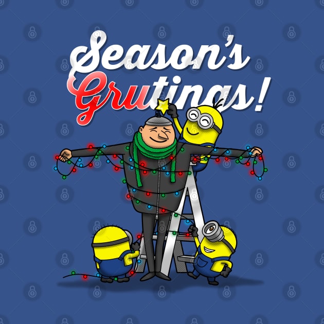 Funny Christmas Tree Season's Greetings Cute Cartoon by BoggsNicolas