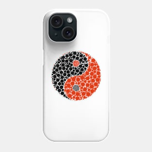 Yin Yang Black and Red Graphic Design Phone Case