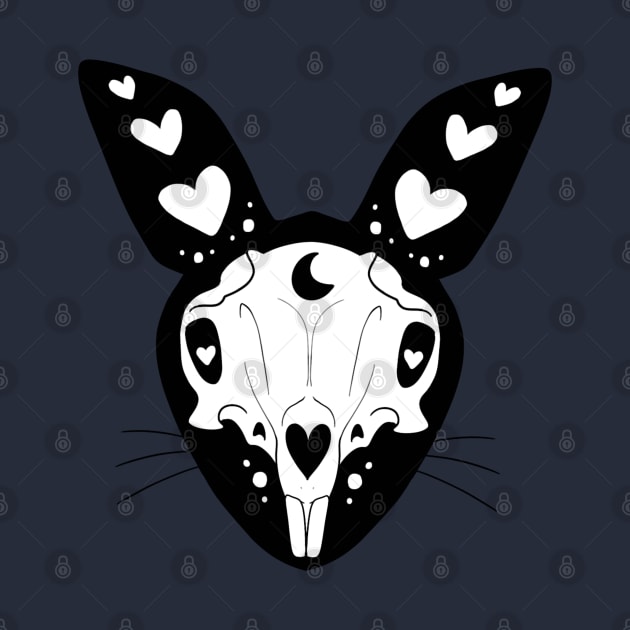 Skull bunny by Jurassic Ink