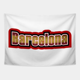 Barcelona, Spain Flag Tapestry