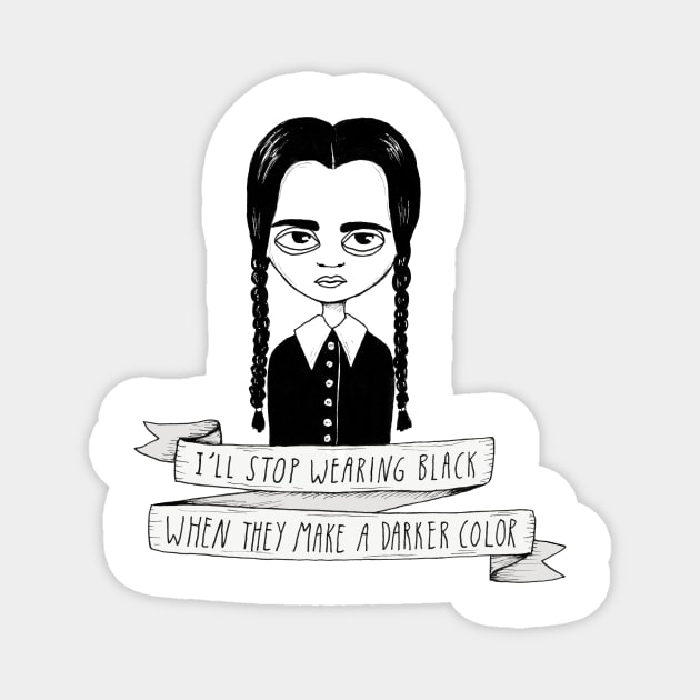 Wednesday Addams Magnet by agrapedesign
