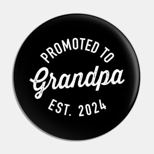 Promoted to grandpa 2024 for new baby shower granddad Pin