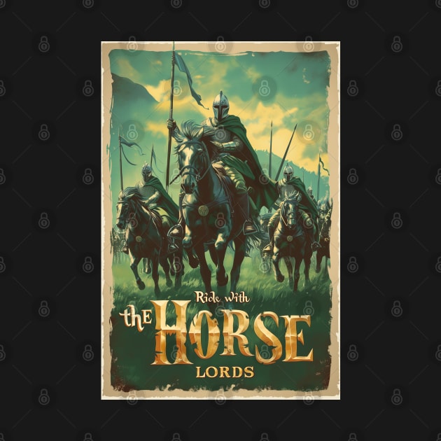 Ride with the Horse Lords - Vintage Travel Poster - Fantasy by Fenay-Designs