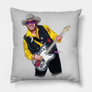 Hank Williams Jr. - An illustration by Paul Cemmick Pillow