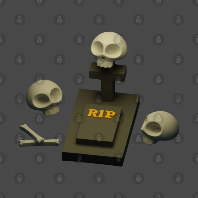 3d rendered graveyard perfect for halloween design project by maricetak