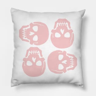 Millennial Pink Skulls Pillow