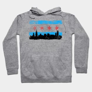 Chicago The Windy City Skyline City Scape Pullover Hoodie