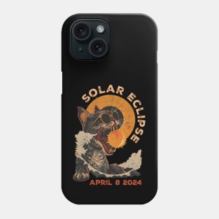 Solar Eclipse April 8 2024 Funny Cat In Sunglasses Totality Phone Case