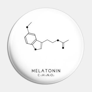 Melatonin Molecular Structure - White Pin