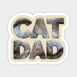 Cat Dad (Furry Text) Magnet