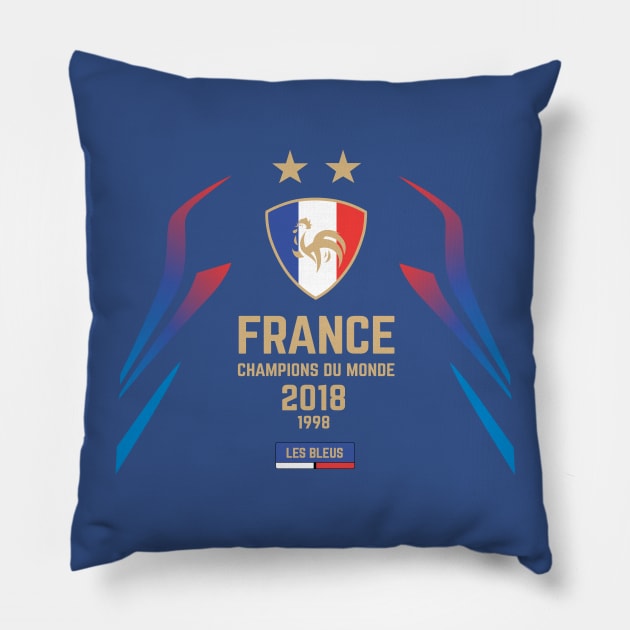 France Football World Cup 2018 Champions Pillow by UNIQapparel01