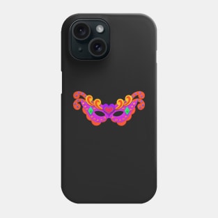 Masquerade Mask | Pink Mardi Gras Mask | Felt Look | Cherie's Art(c)2020 Phone Case