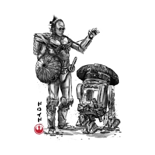 Samurai droids sumi e T-Shirt