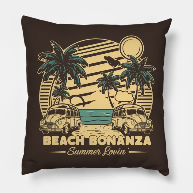 Beach bonanza Pillow by Fudz design