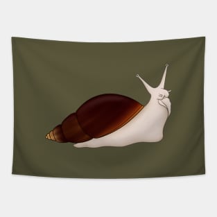 Giant African Land Snail, Achatina fulica, jade Tapestry