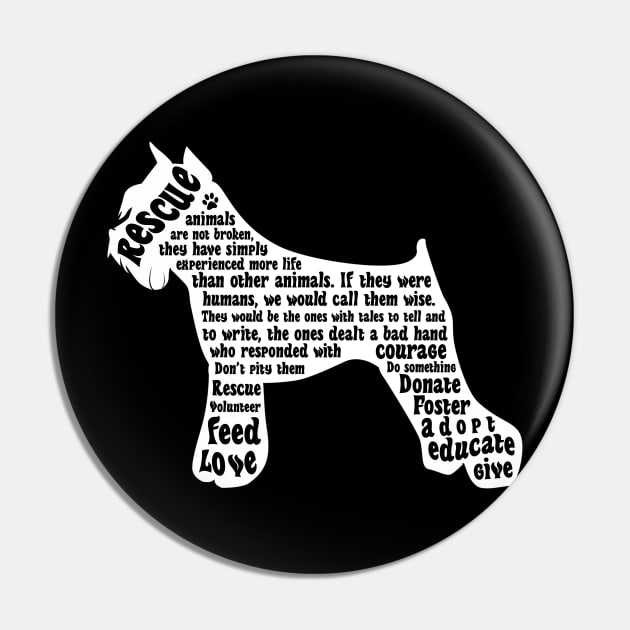 Rescue Dog For Gift Dog Lovers Pin by RobertDan