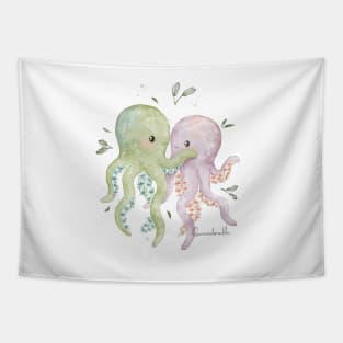 Flower octopuses Tapestry