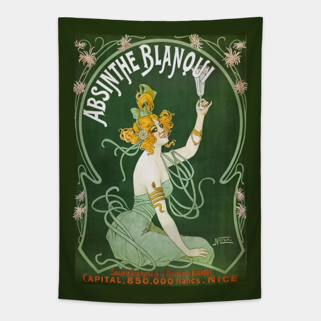 Absinthe vintage advertisement poster Tapestry by UndiscoveredWonders