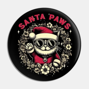 Santa Paws // Cat Lover Pin