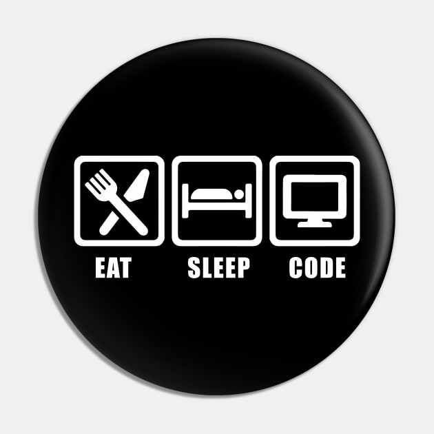 Eat Sleep Code Graphic Pin by SinBle