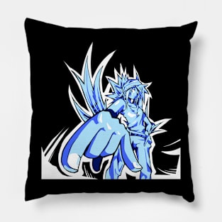 Manga Boy Doing Metal Horns Pillow