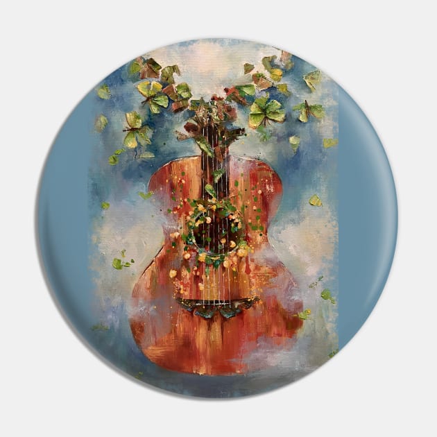 Guitar original painting oil on canvas Pin by Li_Ya_Art