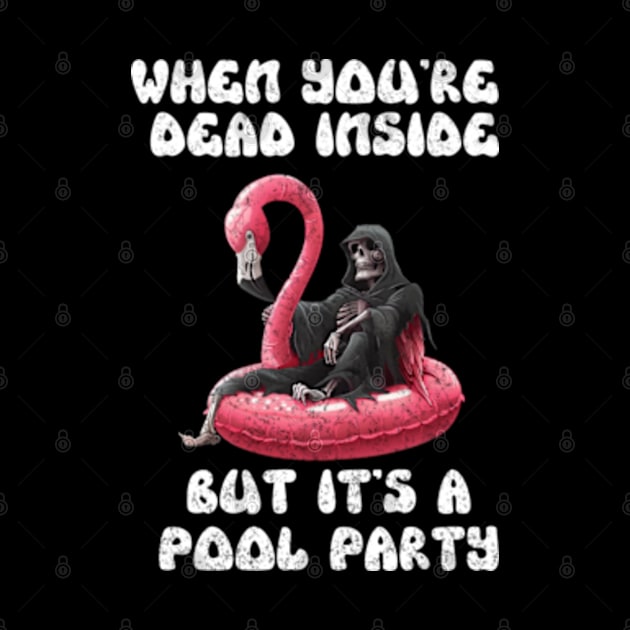 When You're Dead Inside But It's a Pool Party Pastel Goth Grim Reaper by Lavender Celeste