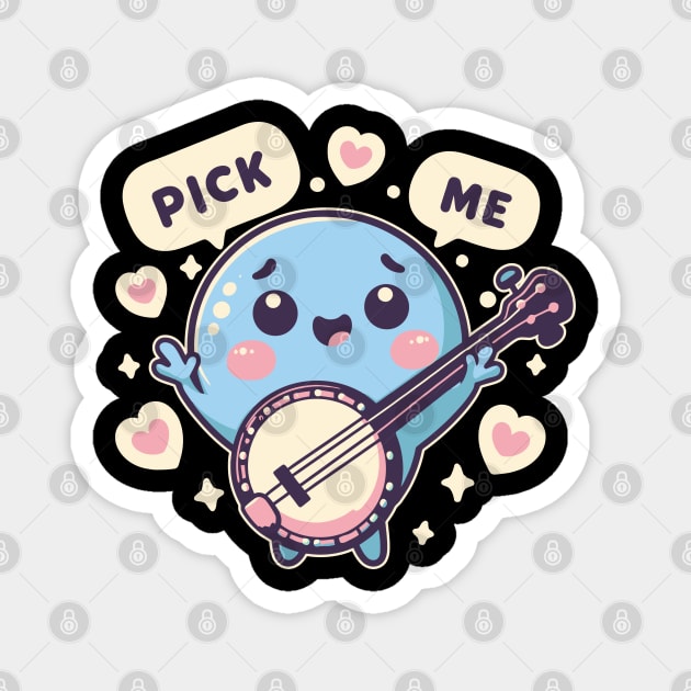 Banjo Pick Me Magnet by Kudostees