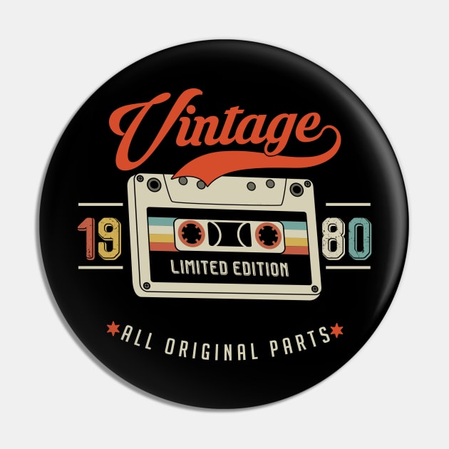 1980 Vintage - Limited Edition All Original Parts Pin by Debbie Art