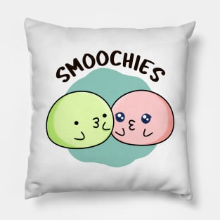 Smoochies Funny Food Kissing Mochi Pun Pillow