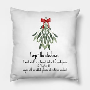 Funny Jane Austen Christmas Quote Pillow