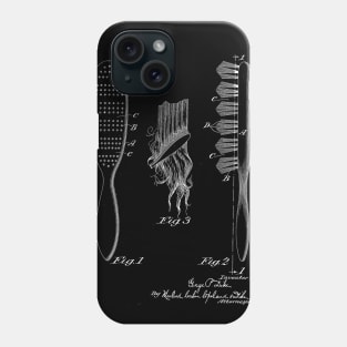 Hair Brush Vintage Patent Drawing Phone Case