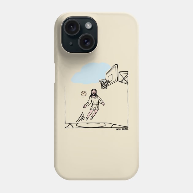 jesus basketball Phone Case by Roocolonia